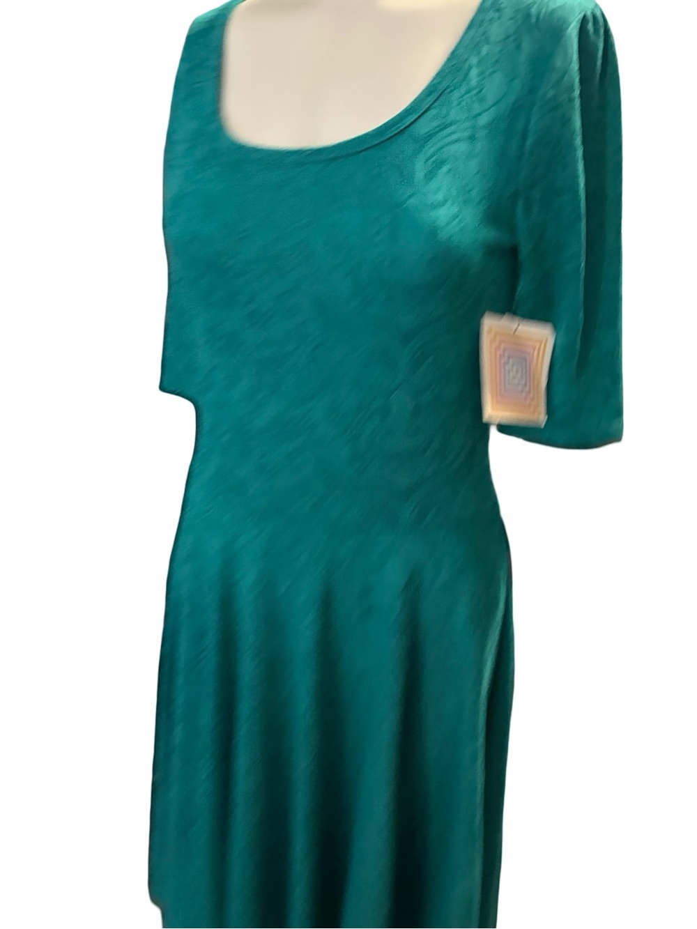 LuLaRoe Teal Scoop Neck Midi Dress
